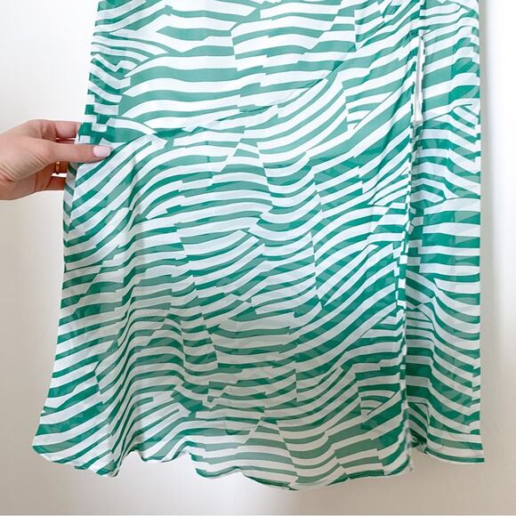 NWT Sam Edelman Stripe One Shoulder Midi Dress - Picture 10 of 11